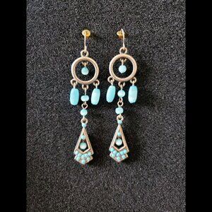 Blue dangle earrings